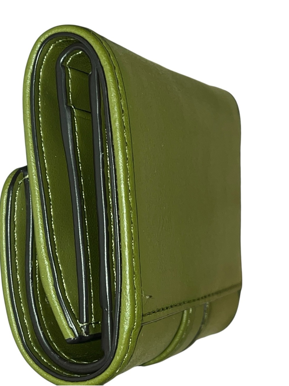 Michael Kors Colby Small Leather Tri-Fold Wallet in Safari Green - Picture 4 of 10
